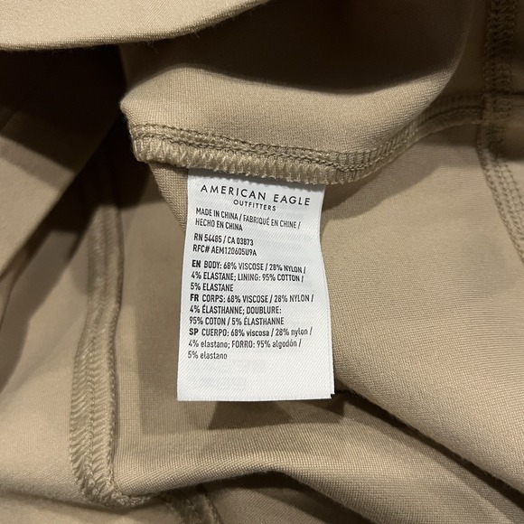 American Eagle Skirt Womens‎ S Cream Mini Stretch Preppy Skort Zip Fly - Picture 3 of 11